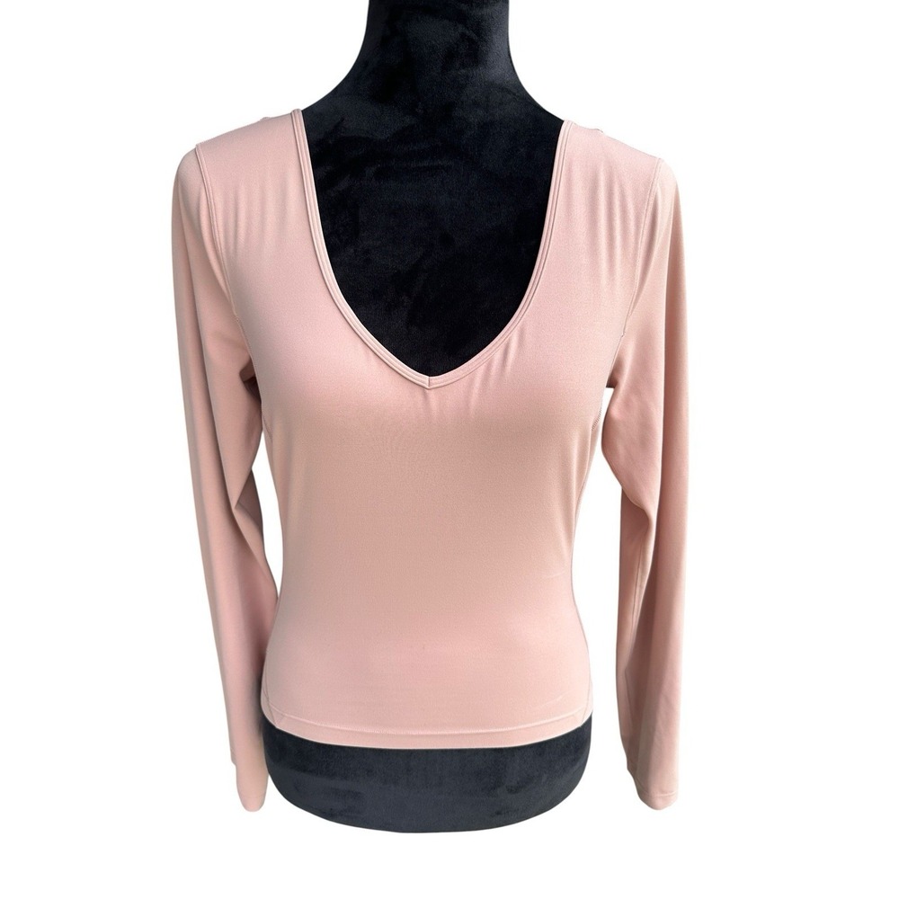 Lululemon Align Long Sleeve Shirt Crop Top Womens 6 - Pink Clay - EUC